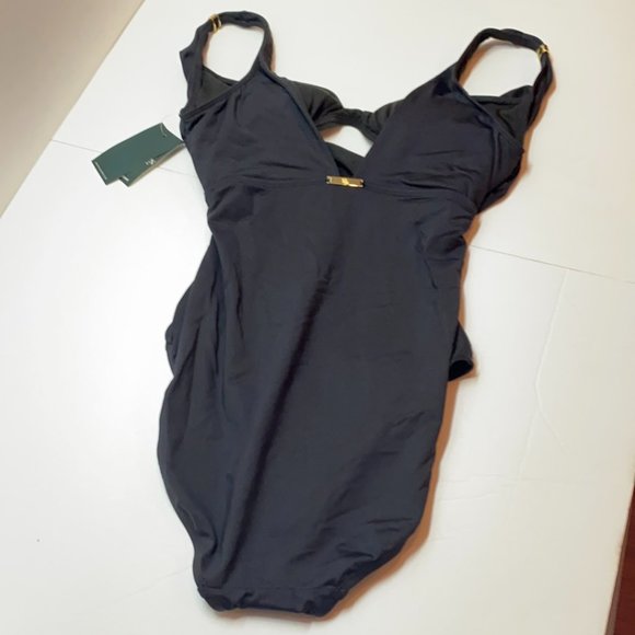 NWT Lauren Ralph Lauren Black One Piece - Picture 4 of 4